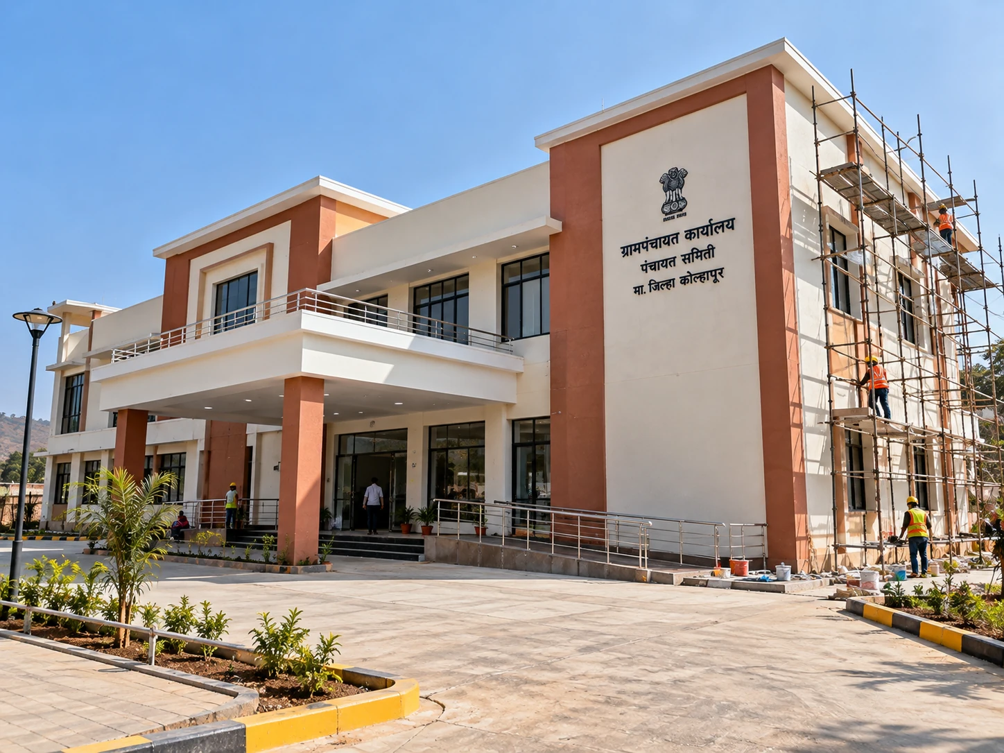 Newly constructed administrative civic building in Maharashtra